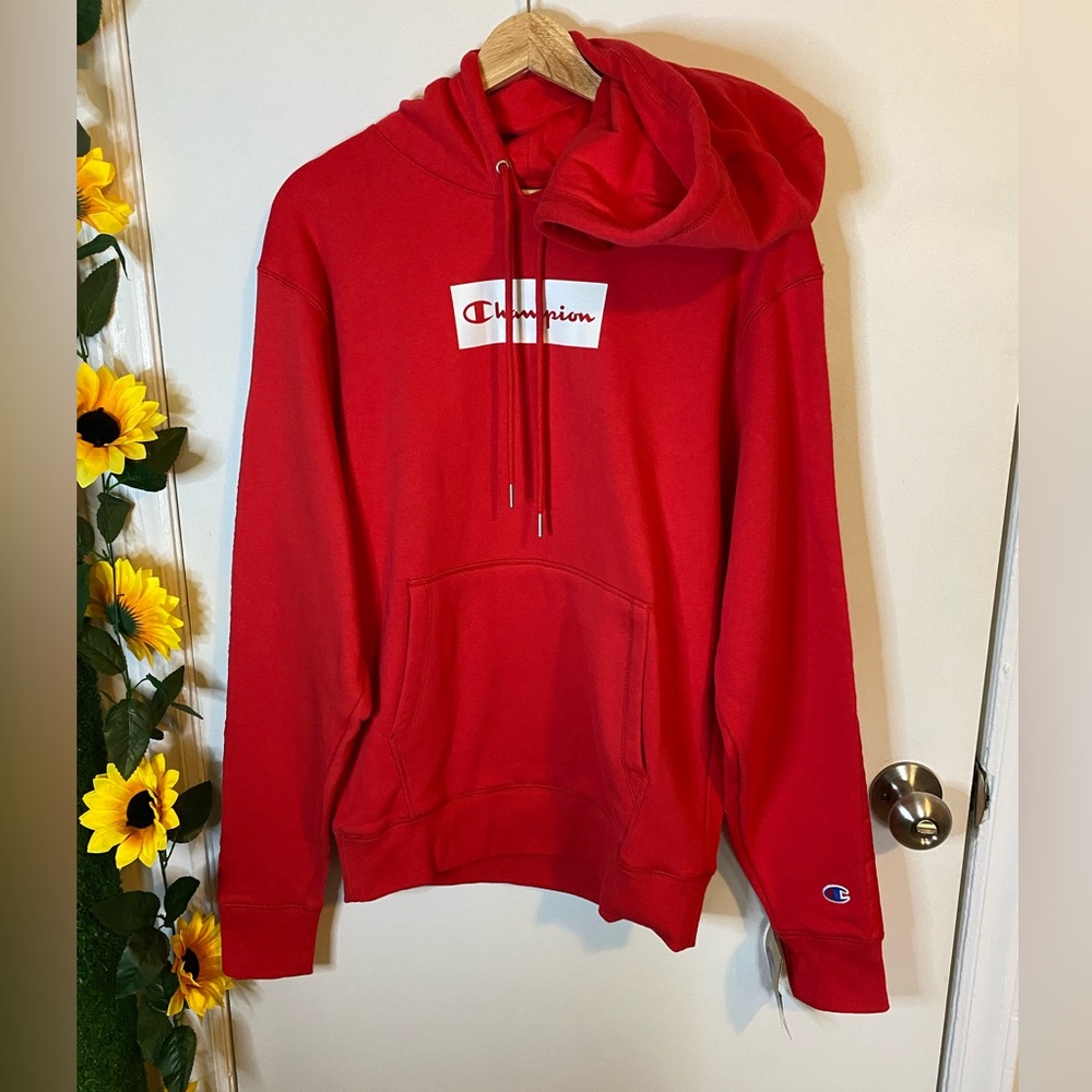 Red Champion Hoodie | Men’s Small